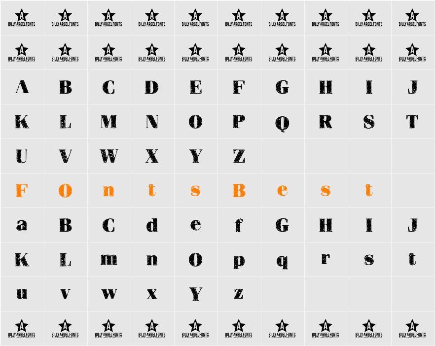 HEARTQUAKE Character Map