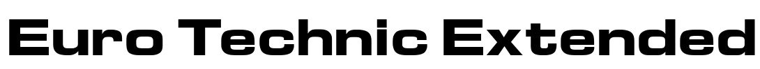 Euro Technic Extended Font Image