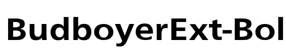 BudboyerExt-Bol Font Image