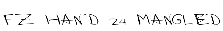 FZ HAND 24 MANGLED Font Image
