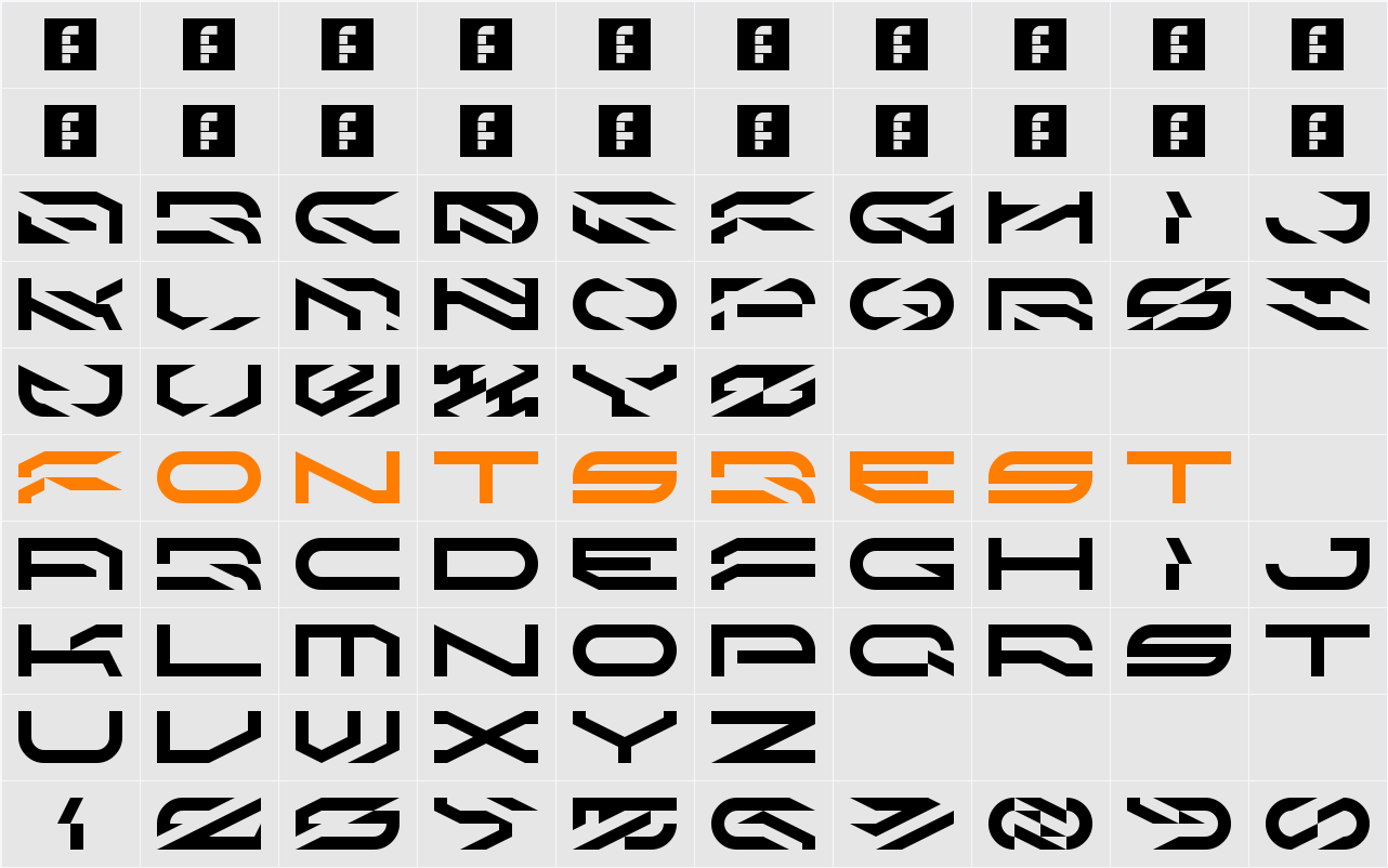 KleenBlades LDR Character Map