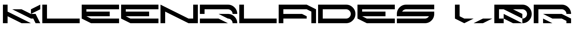 KleenBlades LDR Font Image