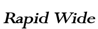 Rapid Wide Font Image