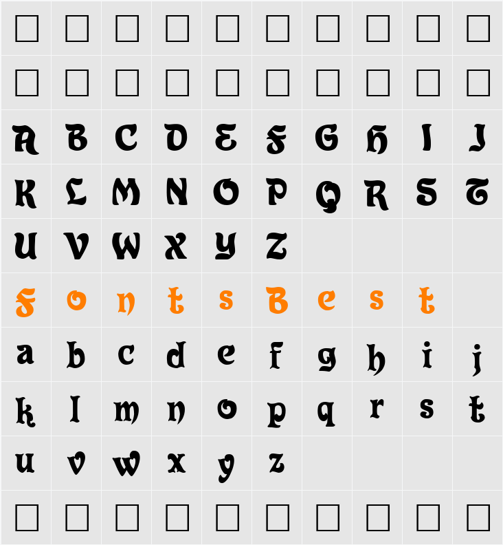 Eldorado Character Map