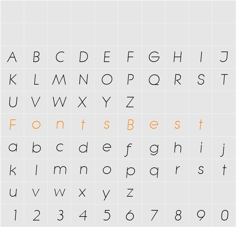 BradBecker-Light Character Map