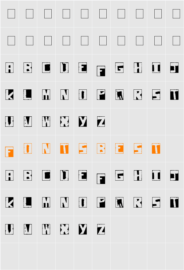 pimper Character Map