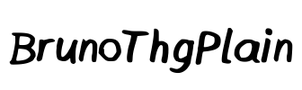 BrunoThgPlain Font Image