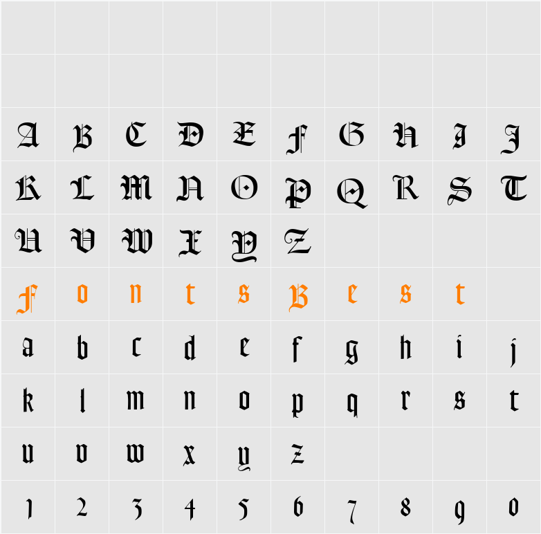 Lohengrin UNZ1 Character Map