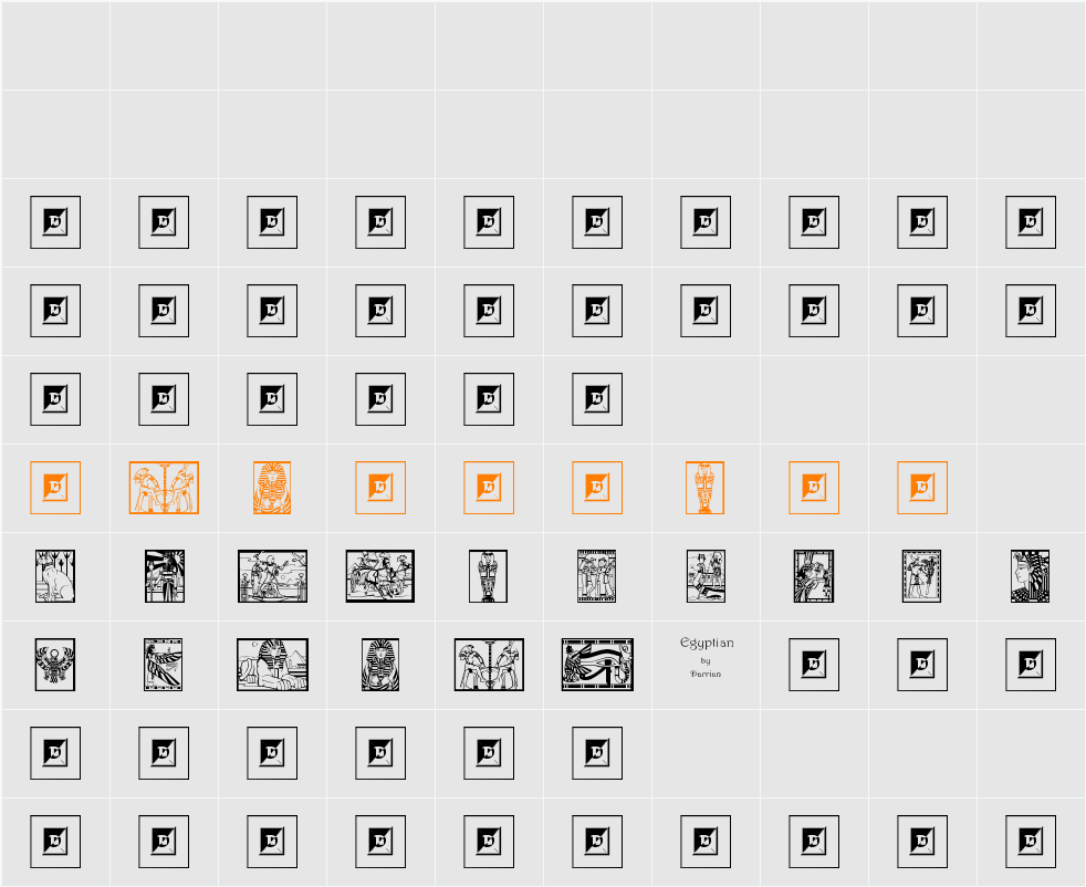 Egyptian Character Map