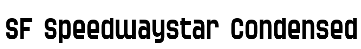 SF Speedwaystar Condensed Font Image