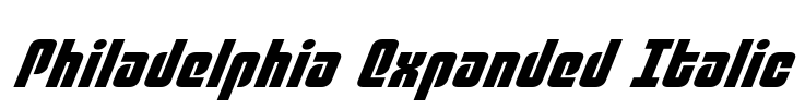 Philadelphia Expanded Italic Font Image