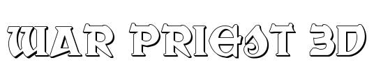 War Priest 3D Font Image