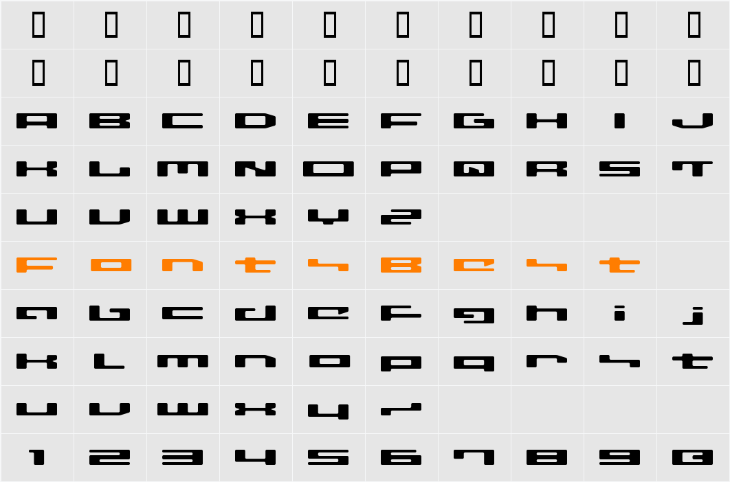 LVDC Disco02 Character Map