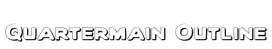 Quartermain Outline Font Image