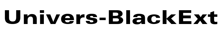 Univers-BlackExt Font Image