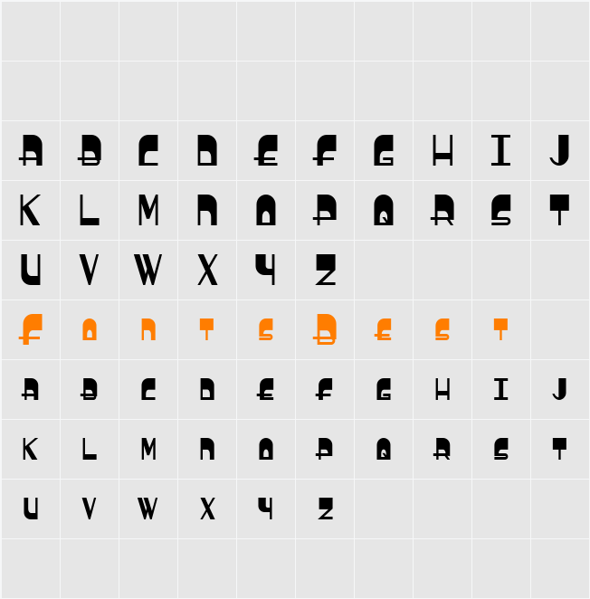 BoldyHead Character Map