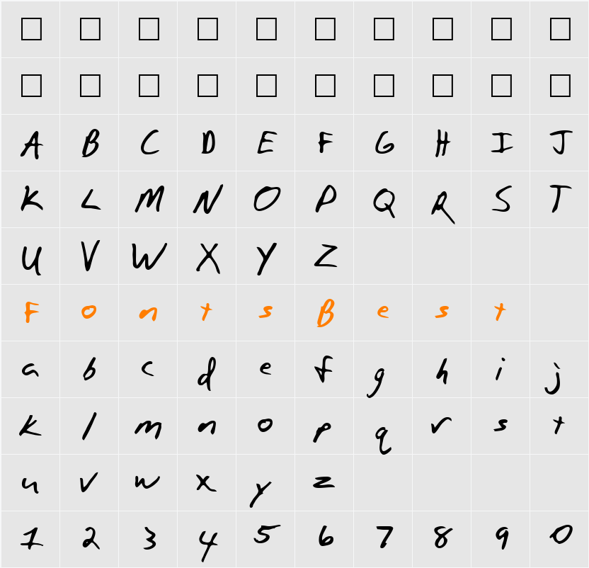 Paulson Character Map