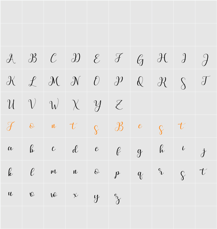 Marchy Script Character Map