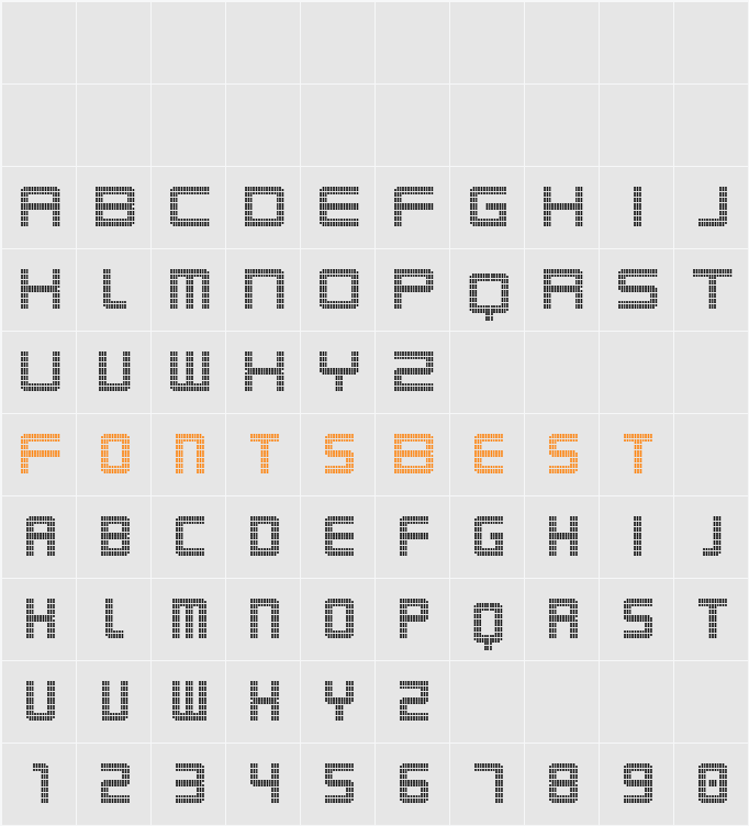 Karnivore Digit Character Map