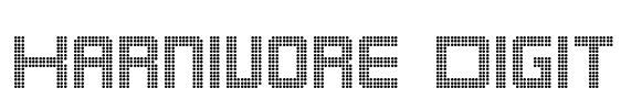 Karnivore Digit Font Image