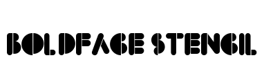 BoldFace Stencil Font Image