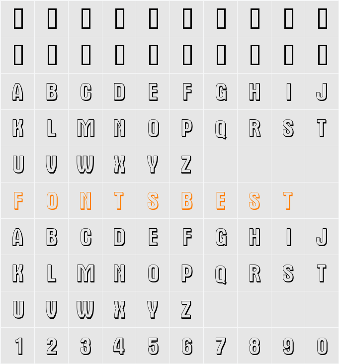 a_AlternaTitul3D Character Map