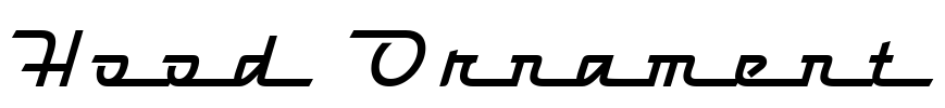 Hood Ornament Font Image