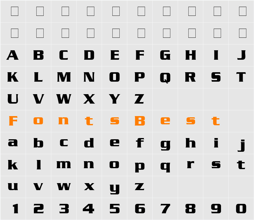 Squared Character Map
