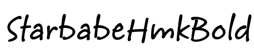 StarbabeHmkBold Font Image