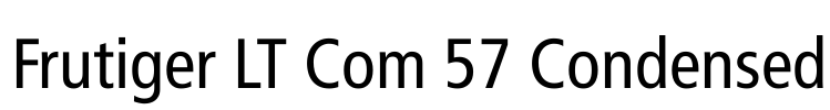 Frutiger LT Com 57 Condensed