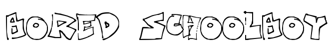 Bored Schoolboy Font Image