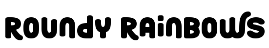 Roundy Rainbows Font Image