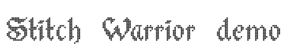 Stitch Warrior demo Font Image