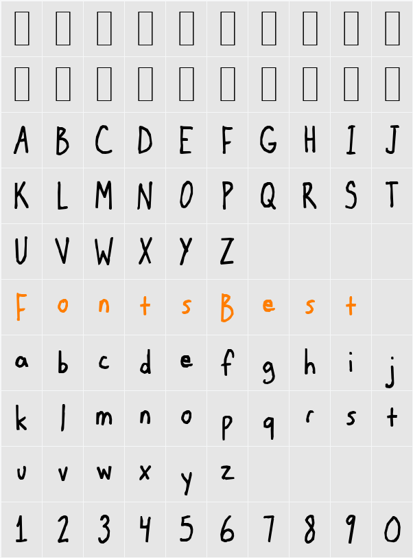 Times New Rhombus Character Map