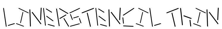 linerstencil thin Font Image