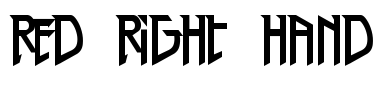 Red Right Hand Font Image