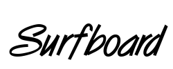 Surfboard Font Image