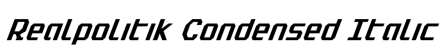 Realpolitik Condensed Italic Font Image