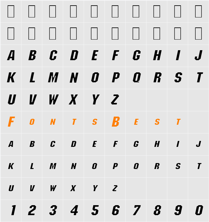 Block-Extended Character Map