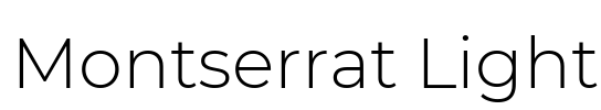 Montserrat Light Font Image