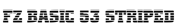 FZ BASIC 53 STRIPED Font Image