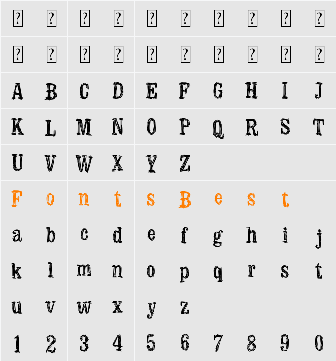Manero Character Map