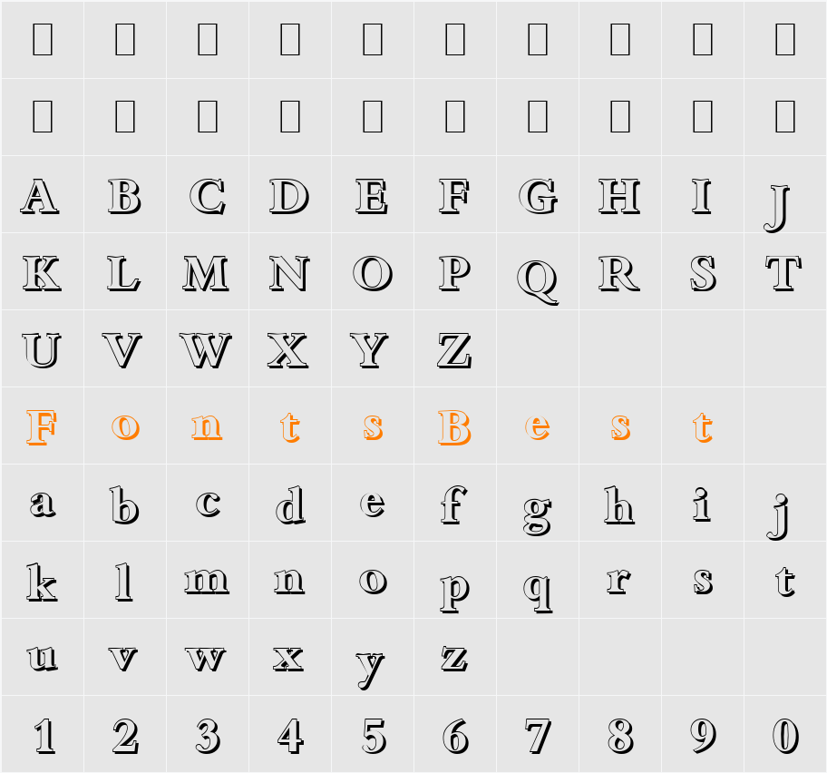 JoshuaBeckerShadow Character Map