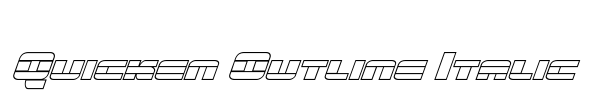 Quicken Outline Italic Font Image