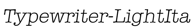 Typewriter-LightIta Font Image