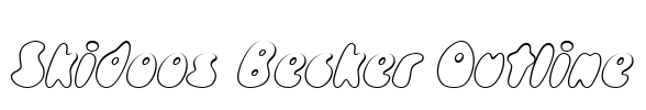 Skidoos Becker Outline Font Image