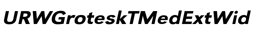 URWGroteskTMedExtWid Font Image