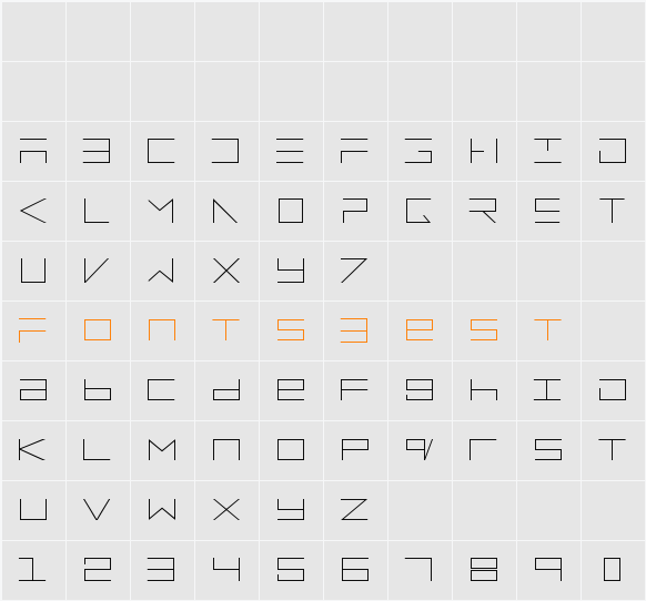 ElectroMan Character Map