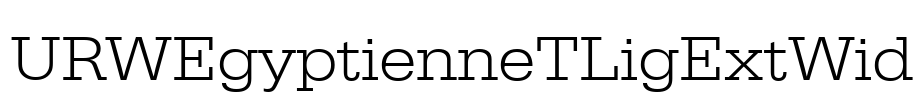 URWEgyptienneTLigExtWid Font Image