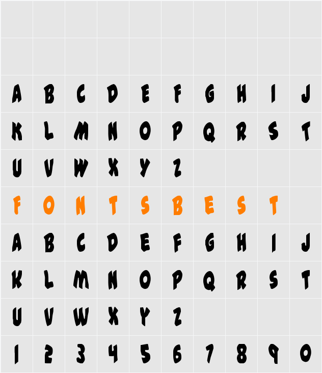 #44 Font Condensed Character Map